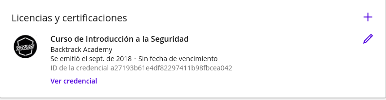 Paso 4 para agregar el certificado a LinkedIn
